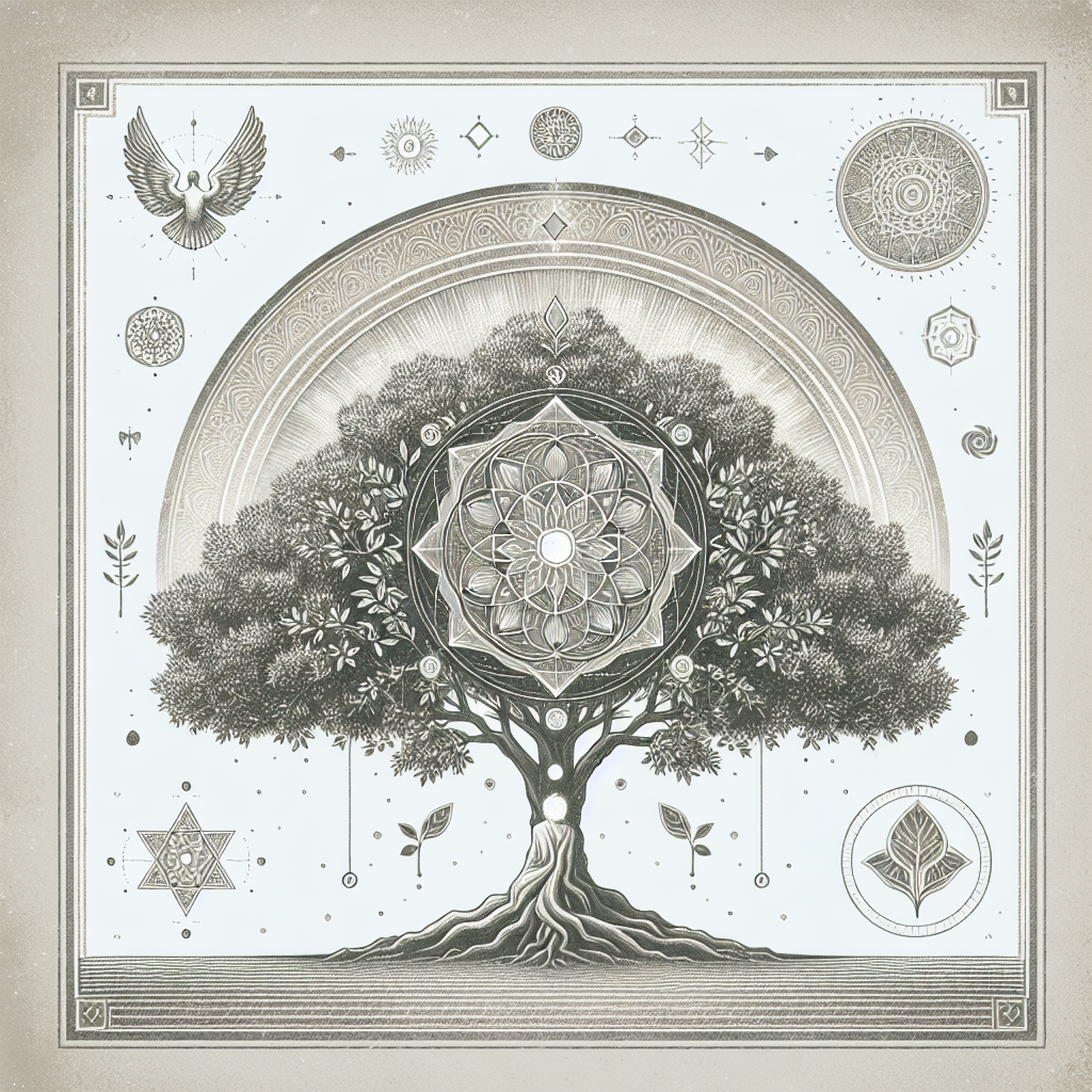 Ficus religiosa engraving
