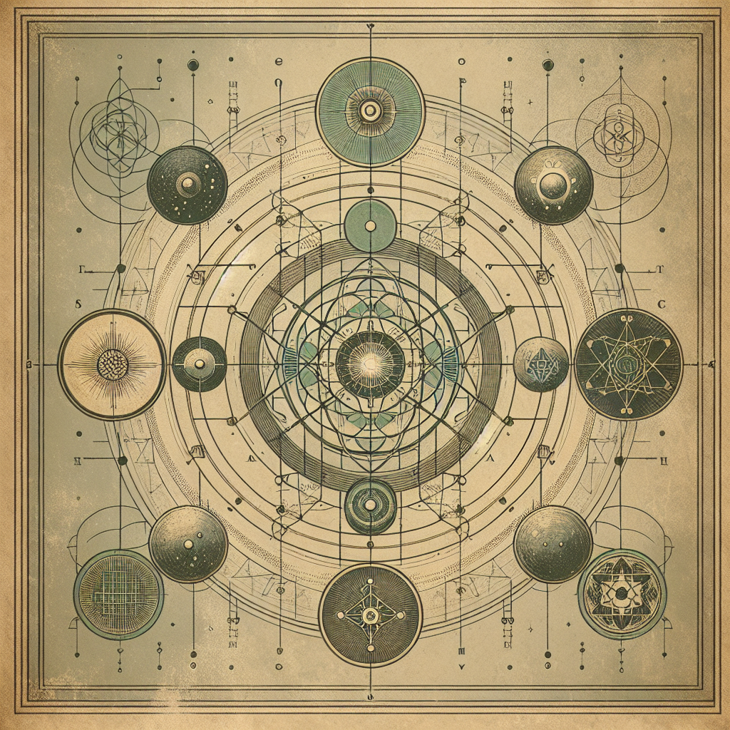 Mystical chemistry illustration