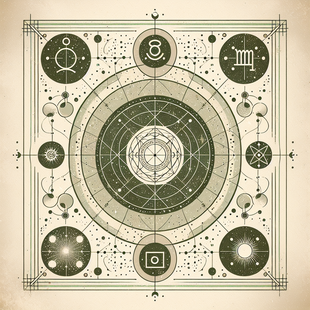 Vintage horoscope symbols
